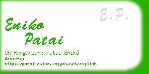 eniko patai business card